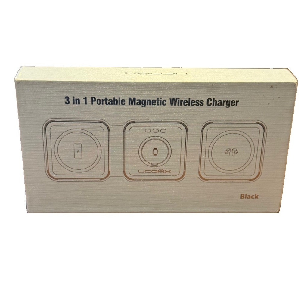 UCOMX Nano 3 in 1 Wireless Charger, Magnetic Foldable NIB